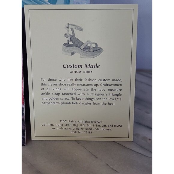 Just The Right Shoe 25115 Custom Made Miniature Resin Shoe by Raine 2001 - Picture 7 of 8